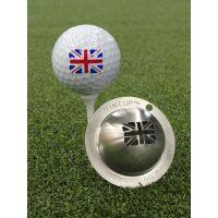 tin cup ball marker union flag