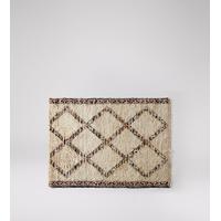 Tizi hand-knotted rug, medium in natural & mustard fleck