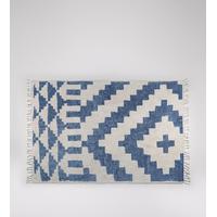 timantti hand woven rug in blue