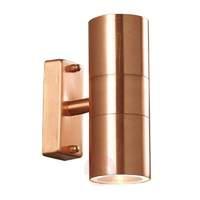 tin double outdoor wall lamp made of copper