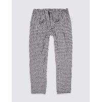 Tie Waist Checked Trousers (3-14 Years)