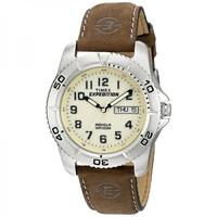 timex t46681 expedition traditional watch with rugged brown strap