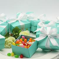 tiffany blue giftbox design favor box set of 12