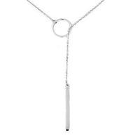 Tiny Sparkle Ring with Bar Drop Y-Shaped Pendant Necklaces Lariat Y Necklaces JewelryWedding Party