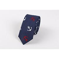 Tie men anchor printed cotton the fashion leisure skinny British wind