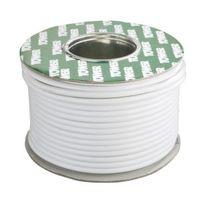 Time Coaxial Cable White 50m