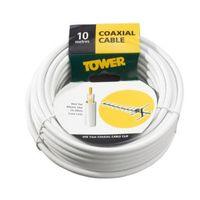 Time Coaxial Cable White 10m