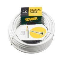 time coaxial cable white 10m