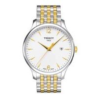 Tissot Tradition men\'s silver dial two-tone steel bracelet watch