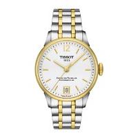 tissot chemin des tourelle automatic ladies two tone bracelet watch