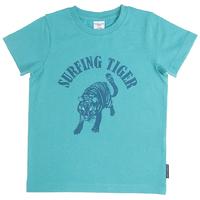 Tiger Motif Kids T-shirt - Turquoise quality kids boys girls