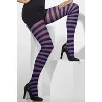 tights purple and black