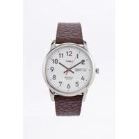 timex brown leather strap watch brown