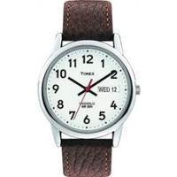 timex t20041 mens brown leather strap analouge watch