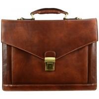 time resistance the magus mens briefcase in brown