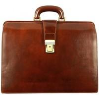 time resistance the firm mens briefcase in brown