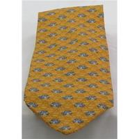 Tie Rack yellow car print silk tie