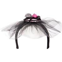 Tiara Black Veil With Black Spider