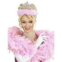 tiara with pink marabou