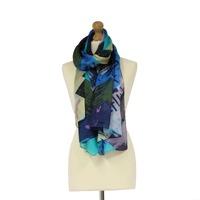 tilley grace turquoise blue silk scarf