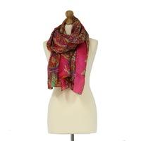 tilley grace paisley pink silk scarf