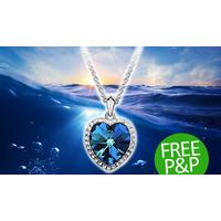 titanic inspired heart of the ocean necklace