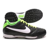 Tiempo Natural IV LTR TF Football Trainers Black/White/Electric Green