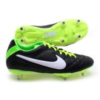 Tiempo Natural IV LTR SG Football Boots Black/White/Electric Green