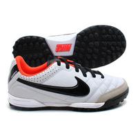 Tiempo Natural IV LTR TF Kids Football Trainers White/Black/Total Crimson
