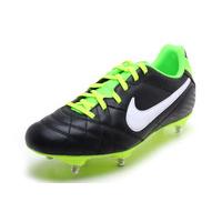 Tiempo Natural IV LTR SG Kids Football Boots Black/White/Electric Green