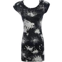 Tie Dye Shoulder Pad Dress