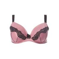 tilly rose pink modest plunge bra pink