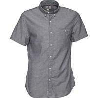 Timberland Mens Jacquard Dots Washed Short Sleeve Shirt Dark Sapphire