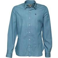 Timberland Mens Provincetown Chambray Long Sleeve Shirt Medium Blue