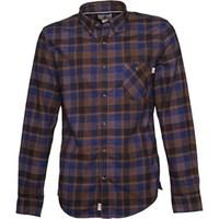 Timberland Mens Flannel Plaid Long Sleeve Shirt Blueprint