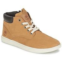 timberland groveton leather chukka boyss childrens mid boots in beige