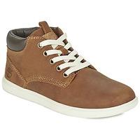 timberland groveton leather chukka boyss childrens mid boots in brown