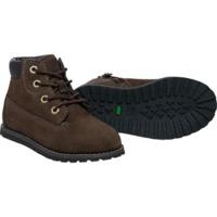 timberland pokey pine hook and loop boot 6 inch side zip brown