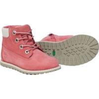 Timberland Pokey Pine Hook-and-Loop Boot 6-Inch Side Zip pink/nubuck