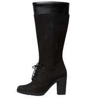 Timberland Womens Glancy Tall Lace 14 Inch Boots Black