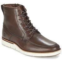 timberland prestonhil 6 sidezi mens shoes high top trainers in brown