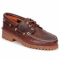 timberland icon 3 eye mens boat shoes in brown