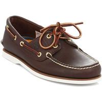 Timberland Classic Mens Brown Leather Boat Shoes men\'s Boat Shoes in brown