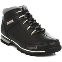 timberland mens black euro sprint leather boots mens mid boots in blac ...