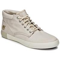 timberland newportbay 20canvaschk mens shoes high top trainers in grey