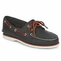 timberland classic 2 eye mens boat shoes in blue