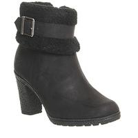 Timberland Glancy Teddy Fold Down Boot BLACK NUBUCK