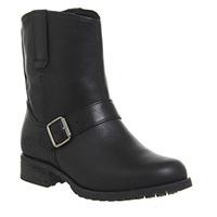 timberland banfield pull on boot jet black forty leather