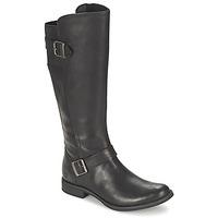 timberland savin hill buckle gore tall womens high boots in black