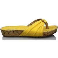 timberland estela womens flip flops sandals shoes in yellow